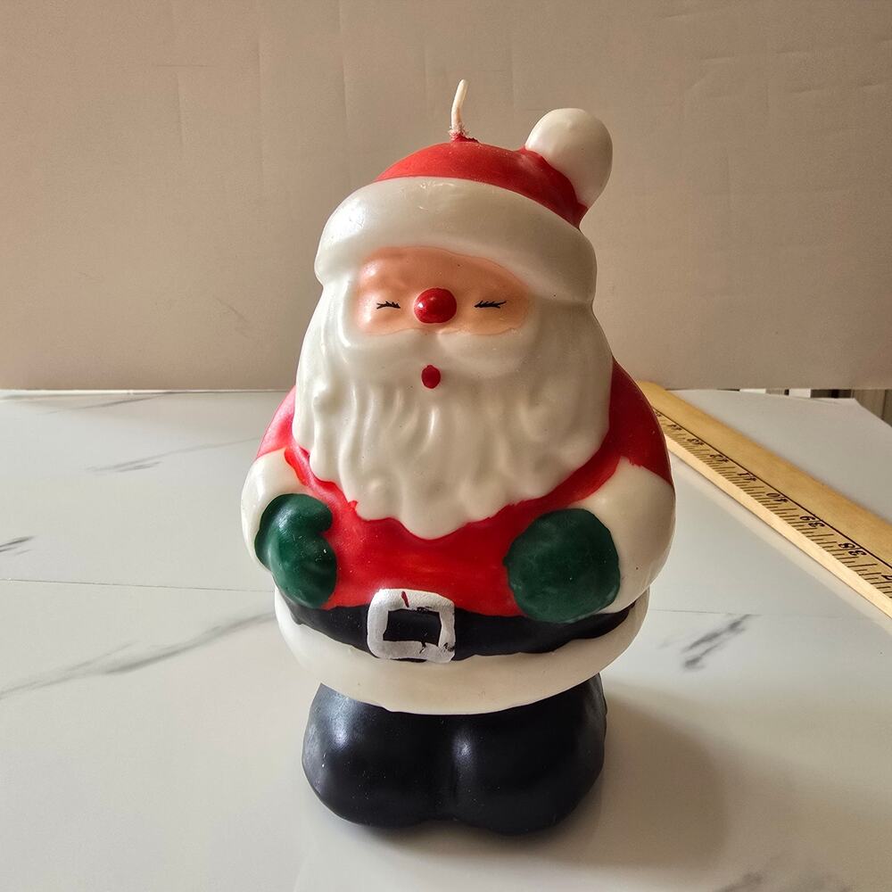 Vintage Made in Taiwan SANTA Musical Candle Unused New Christmas Decor Untested